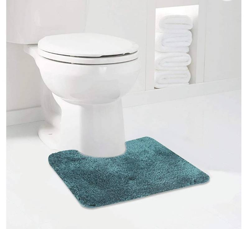 lot 36978 image: Walensee Bathroom Contour Rug (20x24 ) Non Slip Bath Mat for Bathroom Water Absorbent Soft Microfiber Shaggy Bathroom Mat Machine Washable Bath Rug for Bathroom U Shape Toilet Rug