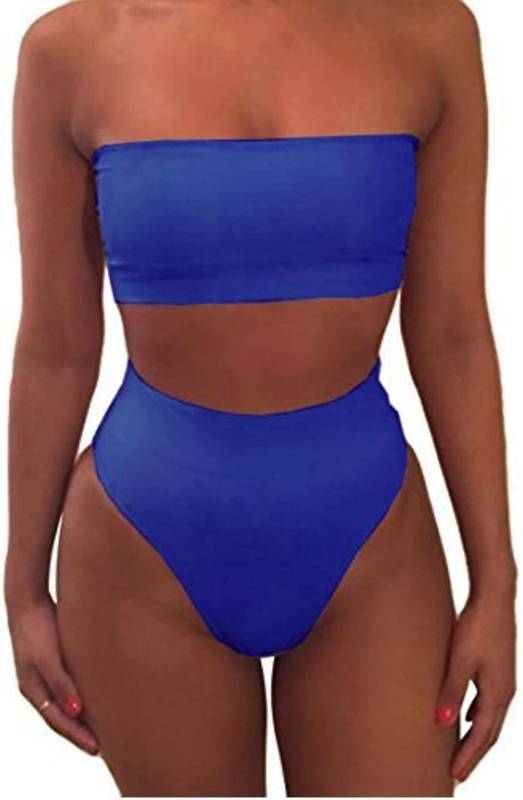 lot 30484 image: Pink Queen Womens Removable Strap Wrap Pad Cheeky High Waist Bikini Set Swimsuit Size XL
