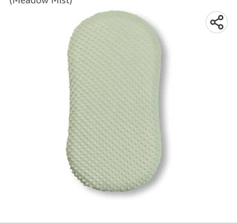 lot 36644 image: Minky Bassinet Sheets Unisex for Baby Infant Newborn Boy Girl Plush Bassinet Sheet for Hourglass Oval Bassinet Mattress Bassinet (Meadow Mist) 33X17X2
