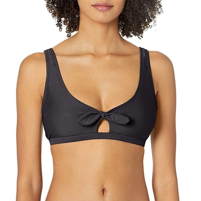 lot 36715 image: Body Glove Womens Standard Smoothies May Solid Bikini Top Swimsuit with Peekaboo Front Bow Detail Large