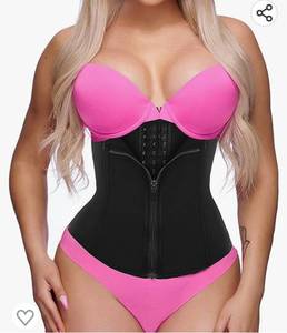 lot 37011 image: GainKee Clip and Zip Waist Trainer Corset Women Neoprene Worked Out Sweat Vest Body Shaper Large