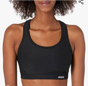 lot 37035 image: Amazon Essentials Womens Medium Support Racerback Sports Bra with Mesh Back XS