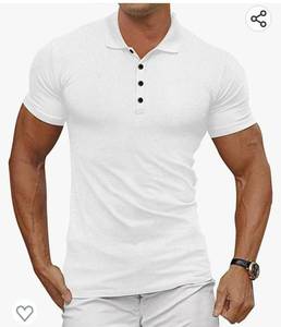 lot 37051 image: Mens Waffle Knit Polo Shirts Short Sleeve Slim Fit Golf Casual Tee Shirts Medium