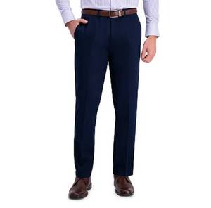 lot 37060 image: Mens Haggar� Iron Free Premium Khaki�� Straight-Fit Flat Front Perfect Fit Waistband Casual Pant 36X34