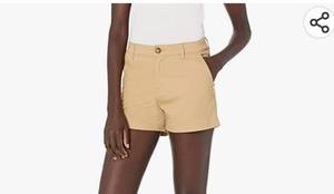 lot 37082 image: Amazon Essentials Womens 3.5 Inch Inseam Chino Short Size 2
