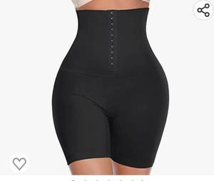 lot 37096 image: Tummy Control Shapewear High Waisted Waist Trainer Butt Lifter Body Shaper Thigh Slimmer Shorts Medium