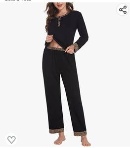 lot 37099 image: 307 Ekouaer Womens Christmas Pajama Set Long Sleeve Lounge Set with Pockets Soft Pj Lounge Sets XL