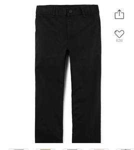 lot 37105 image: Boys Uniform Stretch Chino Pants - Black 7
