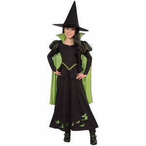 lot 37117 image: Rubie s Wizard of Oz Wicked Witch of the West Girl s Halloween Fancy-Dress Costume for Child L