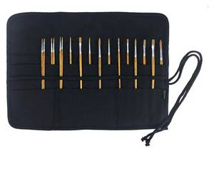 lot 37125 image: A AIFAMY 30 Pockets Artist Paint Brush Roll Up Bag Holder Canvas Pouch Case