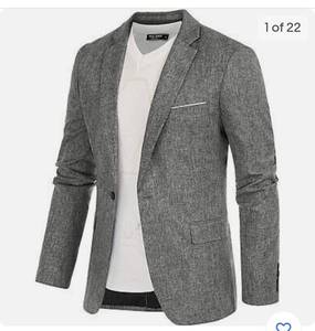 lot 37126 image: $$PJ PAUL JONES Mens Casual One Button Suit Blazer Jacket Sport Coat Large Retail $120.00