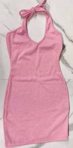 lot 40756 image: Shein Pink Bodycon Halter Dress Small size