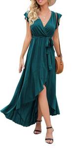 lot 40757 image: Green flowy long maxi dress size XL