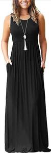 lot 40782 image: AUSELILY Womens Summer Sleeveless Loose Maxi Dress Casual Long Dress with Pockets 3XL