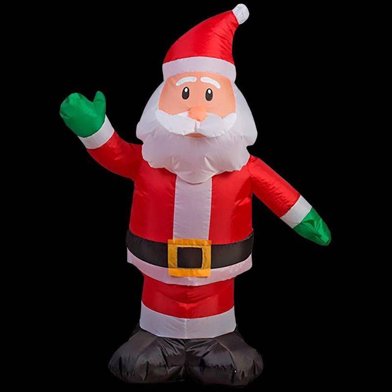lot 6209 image: 30.32 in. W x 17.72 in. D x 42.13 in. H Lighted Inflatable Outdoor Santa