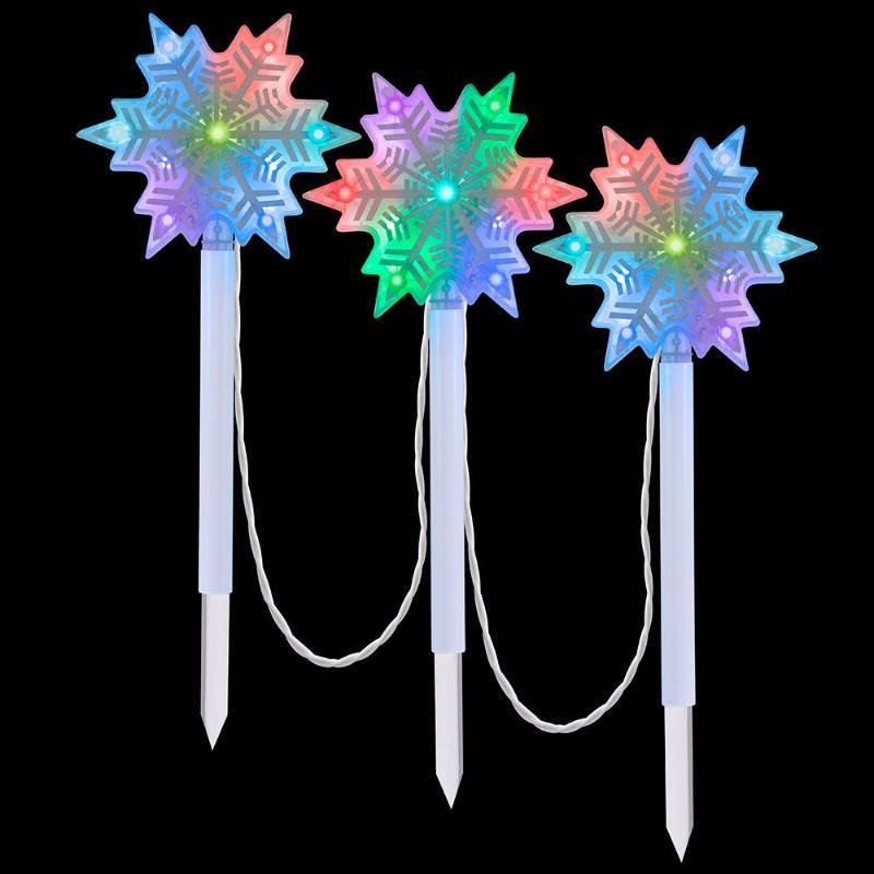 lot 6218 image: 20.28 in. Snowflakes Pathway Stakes (Set of 5)