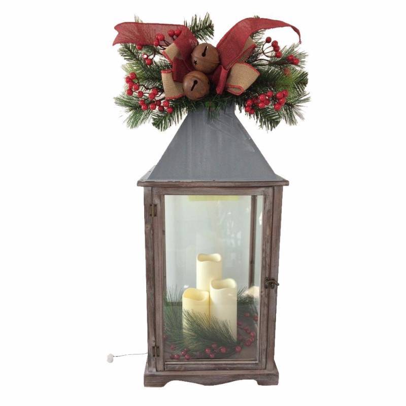 lot 6228 image: 29 in. Weathered LED Lantern