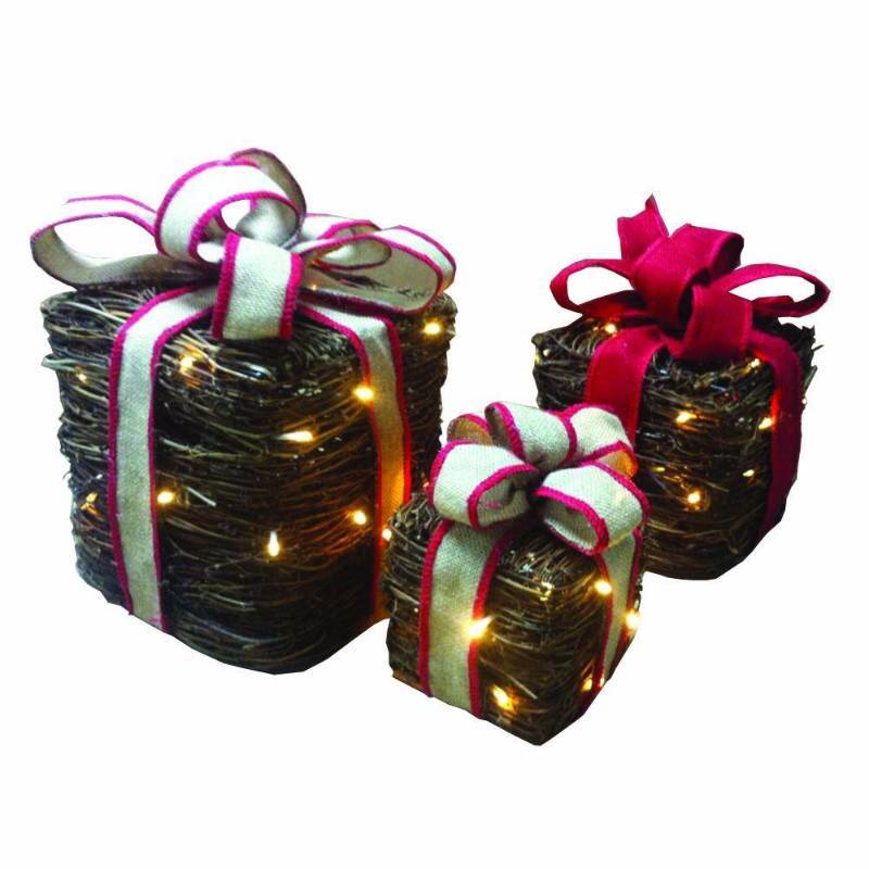 lot 6239 image: Lit Vine Gift Boxes (3-Piece)