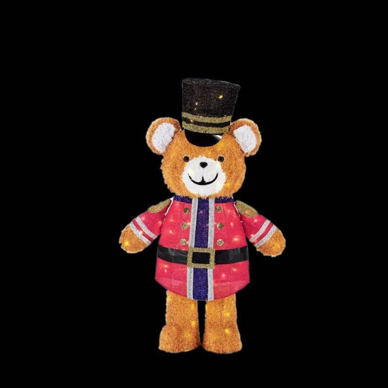 lot 6285 image: 49 in. LED Lighted Tinsel Teddy Bear Soldier