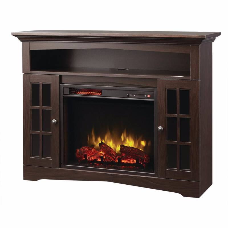 lot 6290 image: Avondale Grove 48 in. Media Console Infrared Electric Fireplace in Espresso (Brown)
