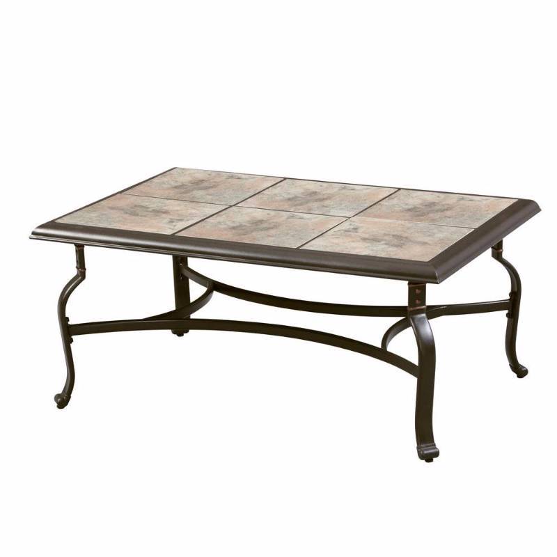 lot 6335 image: Hampton Bay Tables Belleville Tile Top Patio Coffee Table FTS80721
