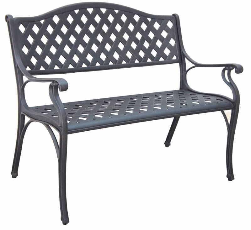 lot 6358 image: Legacy Garden Aluminum Patio Bench