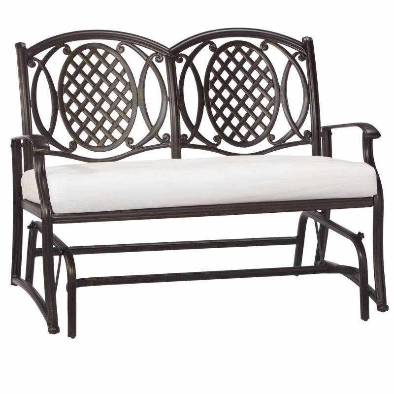lot 6366 image: Hampton Bay Belcourt Patio Glider with Cushion Insert (Slipcovers Sold Separately)