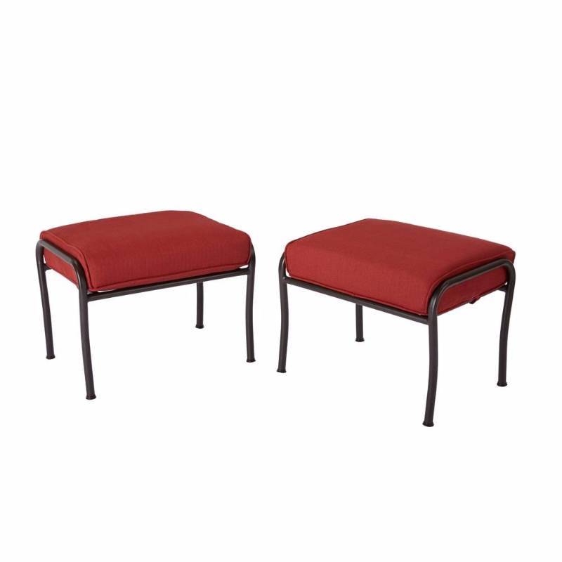 lot 6369 image: Hampton Bay Middletown Patio Ottomans (2-Pack) D11200-O