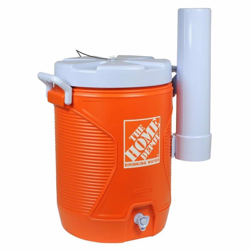 lot 6381 image: Rubbermaid Coolers 5 gal. Orange Water Cooler Oranges  Peaches 1787500