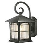 lot 6396 image: Brimfield 1-Light Outdoor Aged Iron Wall Lantern