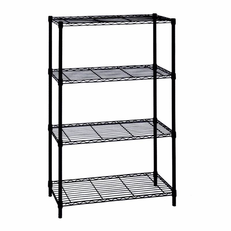 lot 6422 image: 4-Tier Deco Wire Shelf in Black