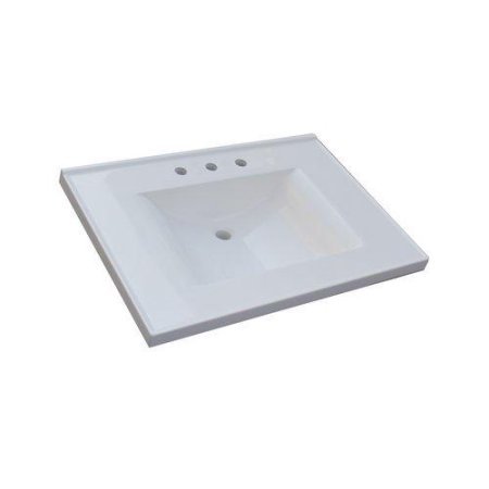 lot 6431 image: Sagehill Designs WB3122 31 Cultured Marble Vanity Top with Integrated Sink, White