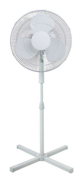 lot 6470 image: Pelonis FS40-8M-N 16 in. Oscillating 3 Speed White Pedestal Fan