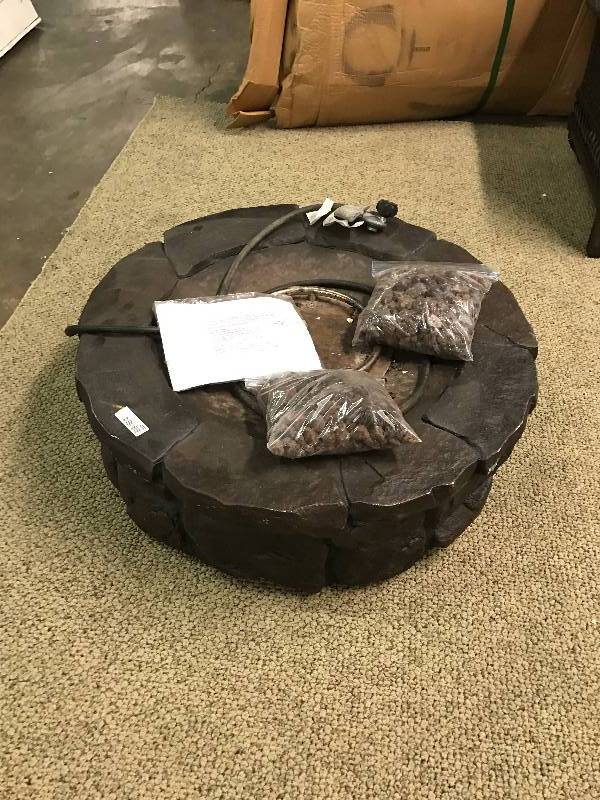 lot 6375 image: Propane Gas Decorative Fire Pit