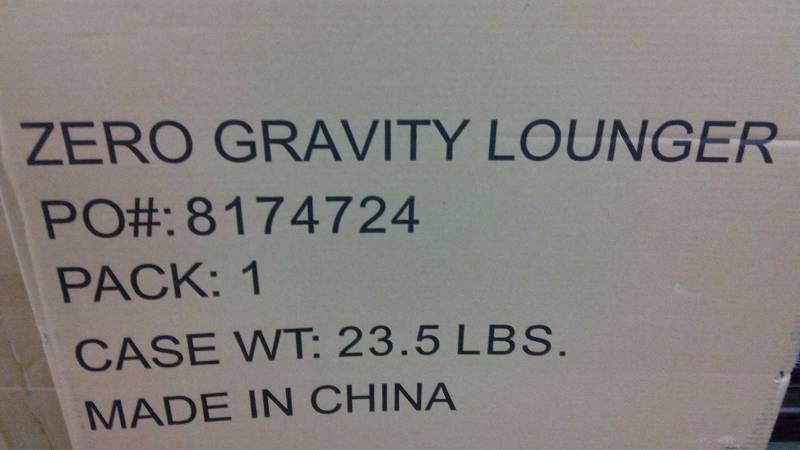 lot 6338 image: zero gravity outdoor lounge chair