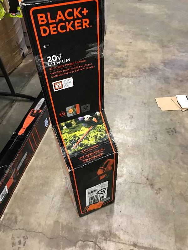 lot 6316 image: Black & Decker 20v Lithium 22 Bare Hedge Trimmer