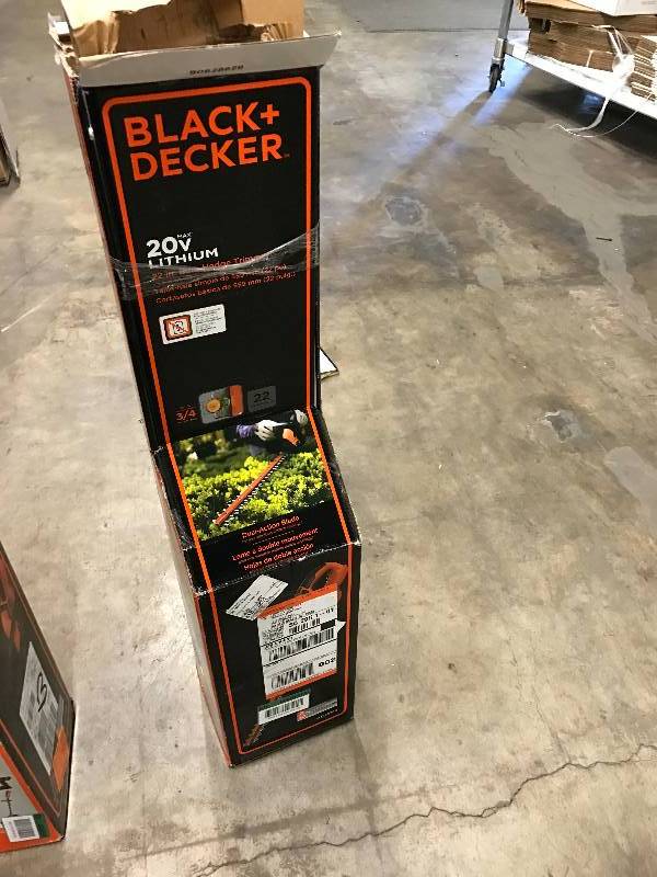 lot 6317 image: Black & Decker 20v Lithium 22 Bare Hedge Trimmer