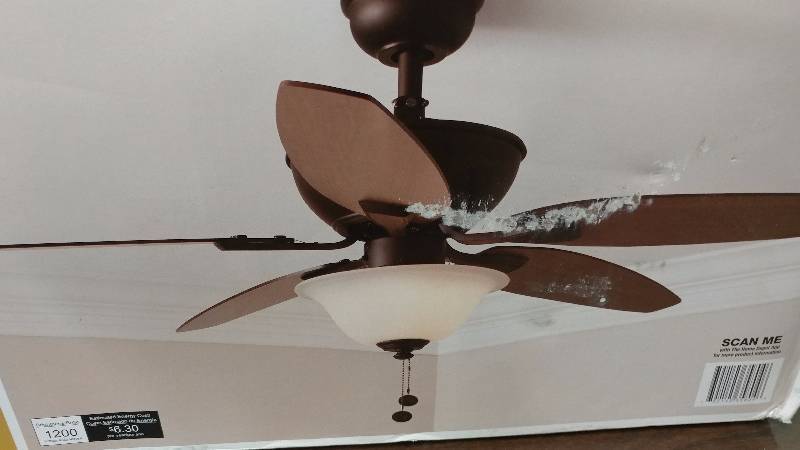 lot 6387 image: Hampton Bay Carrolton 52 in. Oil Rubbed Bronze LED Ceiling Fan