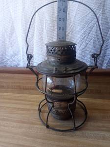 lot 1 image: Antique Railroad Lantern