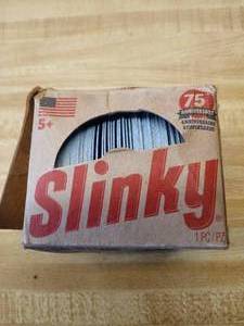 lot 40 image: Retro Slinky the Original Walking Spring Toy Silver Metal Slinky Ages 5