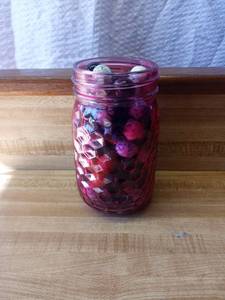 lot 104 image: Jar of Marbles pink