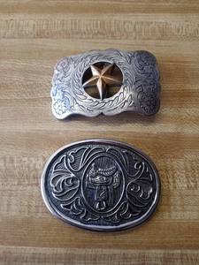 lot 114 image: Two Belt buckles