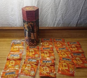 lot 167 image: Hand warmers in wine box