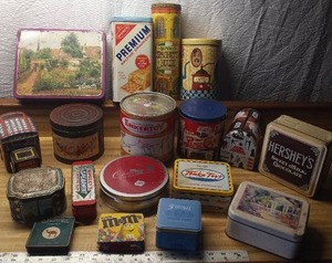 lot 184 image: Tins