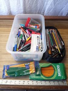 lot 193 image: Pens pencils markers