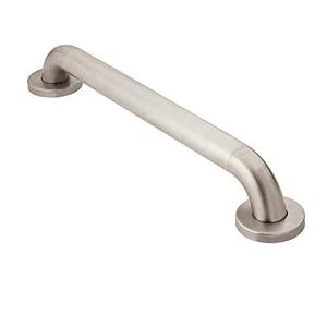 lot 65336 image: Moen R8924P Home Care 24-Inch Concealed Screw Bath Safety Bathroom Grab Bar, Peened