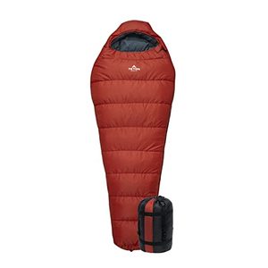 lot 65337 image: TETON Sports LEEF Lightweight Mummy Sleeping Bag Great for Hiking, Backpacking and Camping Free Compression Sack 0F Short, FireSlate