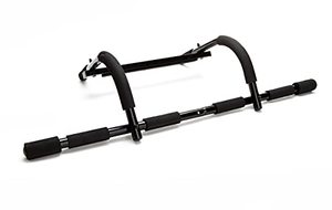 lot 65342 image: Mind Reader Multi-Grip Chin-UpPull-Up Bar Full Body Trainer Doorway Heavy-Duty Multi-Purpose Workout Bar for Home Gym, Perfect for Pushups, Pullups and More, Black