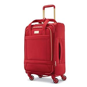 lot 65351 image: American Tourister Belle Voyage Softside Luggage with Spinner Wheels, red, 25