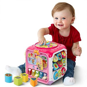 lot 65357 image: VTech Sort and Discovery Activity Cube (Frustration Free Packaging), Pink